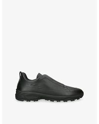 ZEGNA - Triple Stitch Monte Leather Sneakers - Lyst