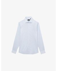 Reiss - Bishopsgate Long-Sleeved Cotton-Blend Shirt - Lyst