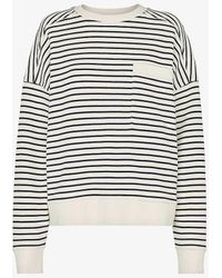Whistles - Relaxed-fit Stripe Cotton Sweatshirt - Lyst