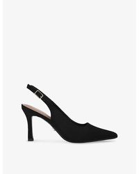 Carvela Kurt Geiger - Corletta Slingback Logo-Embellished Woven Heeled Courts - Lyst