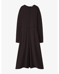 JOSEPH - Hills Keyhole Crepe Midi Dress - Lyst