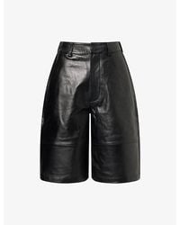 Frankie Shop - Olivia Relaxed-Fit Leather Bermuda Shorts - Lyst