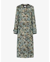 Dries Van Noten - Hooded Floral Jacquard Duffle Coat - Lyst