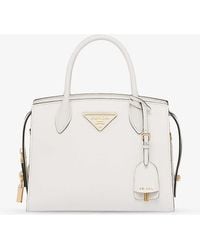 Prada - Kristen Saffiano Mini Leather Top-handle Bag - Lyst