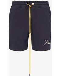 Rhude - Logo Brand-embroidered Cotton-piqué Shorts - Lyst