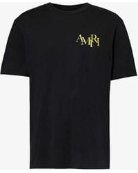 Amiri - Crystal Champagne Cotton-jersey T-shirt - Lyst