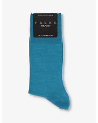 FALKE - Airport Brand-print Stretch-wool Blend Socks - Lyst