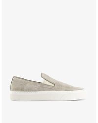 Common Projects - Number-print Suede Slip-on Trainers - Lyst