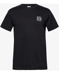 Loewe - Anagram Brand-embroidered Cotton-jersey T-shirt - Lyst