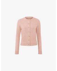 House Of Cb - Signature Round-Neck Wool-Blend Cardigan - Lyst