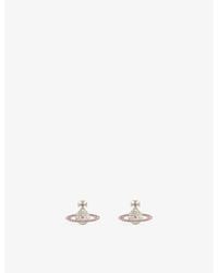Vivienne Westwood - Kika Platinum Plated Brass And Cubic Zirconia Earrings - Lyst