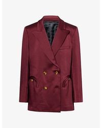 Blazé Milano - Everynight Double-Breasted Satin Blazer - Lyst