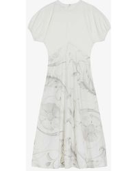 Ted Baker - Magylee Floral-print Stretch-woven Midi Dress - Lyst