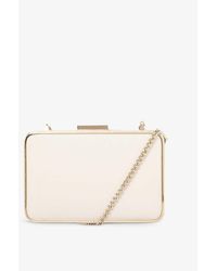 dune navy clutch bag