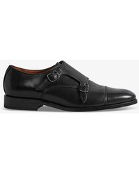 Reiss - Amalfi Double-monk Strap Leather Shoes - Lyst