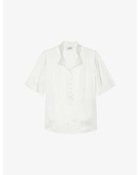 Zadig & Voltaire - Topher Short-Sleeved Satin Top - Lyst