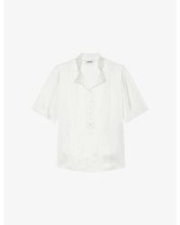 Zadig & Voltaire - Topher Short-Sleeved Satin Top - Lyst
