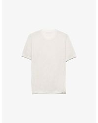 Prada - Crew-Neck Short-Sleeve Silk And Cotton Jumper - Lyst