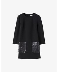 JOSEPH - Bixio Embellished-Pocket Satin Mini Dress - Lyst