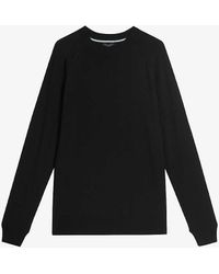 Ted Baker - Maywo Crew-neck Long-sleeve Stretch-woven Jumper - Lyst