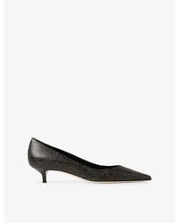 Jimmy Choo - Amelia 35 Crackled Leather Pumps - Lyst