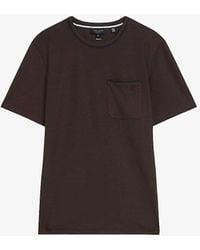 Ted Baker - Grine Contrast-trim Woven T-shirt - Lyst