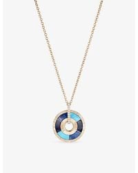 Piaget - Possession Vibrant Palace 18Ct Rose- Turquoises, Sodalites, Dumortierites And 0.06Ct Brilliant-Cut Diamond Pendant Necklace 1 Si - Lyst