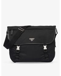 Prada - Re-nylon Buckled Recycled-nylon And Leather Cross-body Bag - Lyst