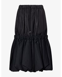 Noir Kei Ninomiya - Tiered Balloon Woven Midi Skirt - Lyst