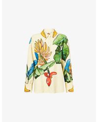 FARM Rio - Banana And Grapes Printed Linen-Blend Shirt - Lyst