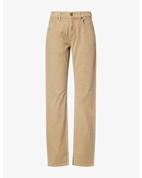 7 For All Mankind - Straight-Leg Mid-Rise Denim Jeans - Lyst
