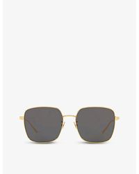Bottega Veneta - Bv1082sk Square-frame Metal Sunglasses - Lyst