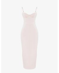 House Of Cb - Stefania Fitted Satin Maxi Dress - Lyst