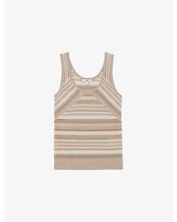 Reiss - Miriam Striped Scoop-Neck Knitted Vest - Lyst