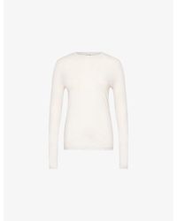 Skin - Long-Sleeved Round-Neck Cotton T-Shirt - Lyst