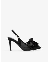 Carvela Kurt Geiger - Positano Flower Heeled Woven Slingback Courts - Lyst