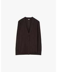 JOSEPH - Gladi V-Neck Relaxed-Fit Silk Cardigan - Lyst