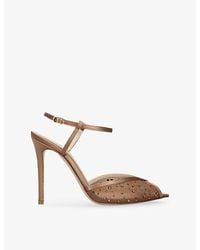 Andrea Wazen - Katy 105 Mesh Heeled Slingbacks - Lyst