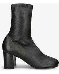 Dries Van Noten - Block-heel Leather Ankle Boots - Lyst