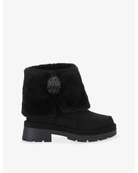 Kurt Geiger - Aspen Cozy Suede Ankle Boots - Lyst