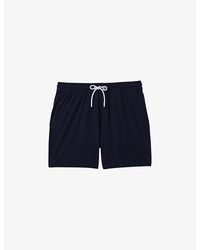 Reiss - Shore Drawstring-Waist Regular-Fit Stretch-Woven Swim Shorts - Lyst