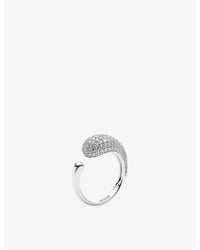 Sif Jakobs - Goccia Piccolo Rhodium-Plated Sterling- And Cubic Zirconia Ring - Lyst
