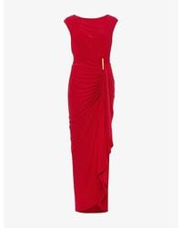 Phase Eight - Petite Donna Draped Stretch-Woven Maxi Dress - Lyst