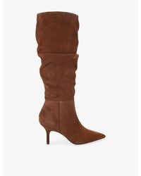 Carvela Kurt Geiger - Spirit Slouch Suede Heeled Knee-High Boots - Lyst