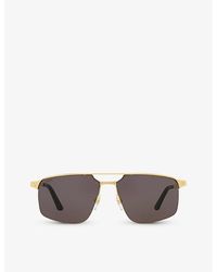 Cartier - 6l001639 Ct0385s Pilot-frame Metal Sunglasses - Lyst