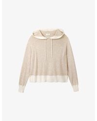 The White Company - Stripe-Detail Relaxed-Fit Wool And Cashmere-Blend Hoody - Lyst