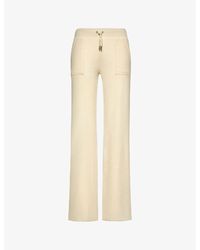 Juicy Couture - Del Ray Straight-leg Mid-rise Stretch-woven jogging Bottoms - Lyst