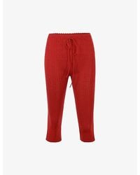House Of Cb - Abigail Split-hem Fitted High-rise Knitted Trousers - Lyst