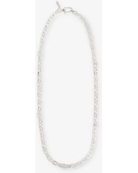 Hatton Labs - Chunky-chain 925 Sterling- And Cubic Zirconia Necklace - Lyst