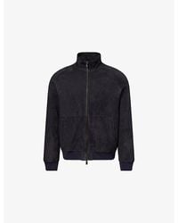 Corneliani - Stand Collar Raglan-Sleeve Suede Bomber Jacket - Lyst